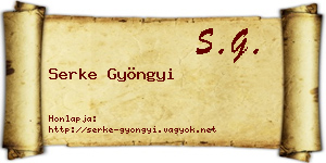 Serke Gyöngyi névjegykártya